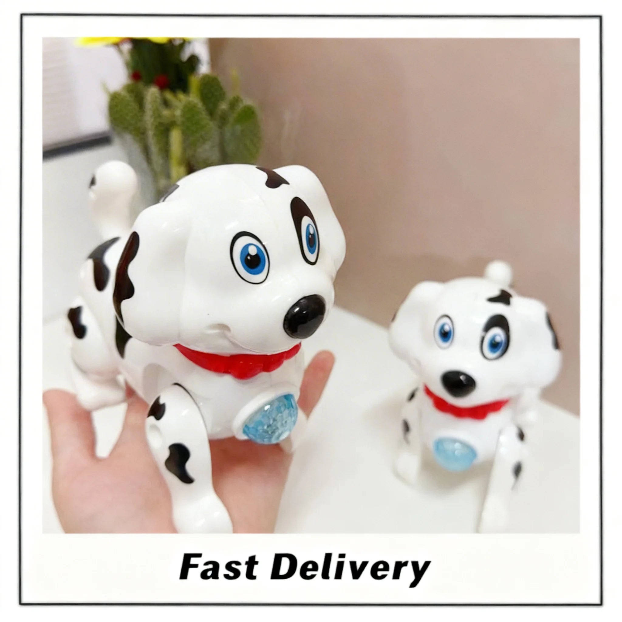 1/2PCS Toy Dog Adorable Dalmatian Interactive Light Electric Musical Puppy Bionic Walking Dynamic music for Small Babies Infant Zpaxo