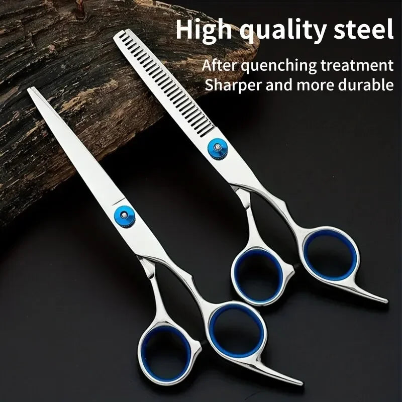 Professional Hairdressing Scissors Stainless Steel Cutting Thinning Barber Shear for Home Salon Use Zpaxo