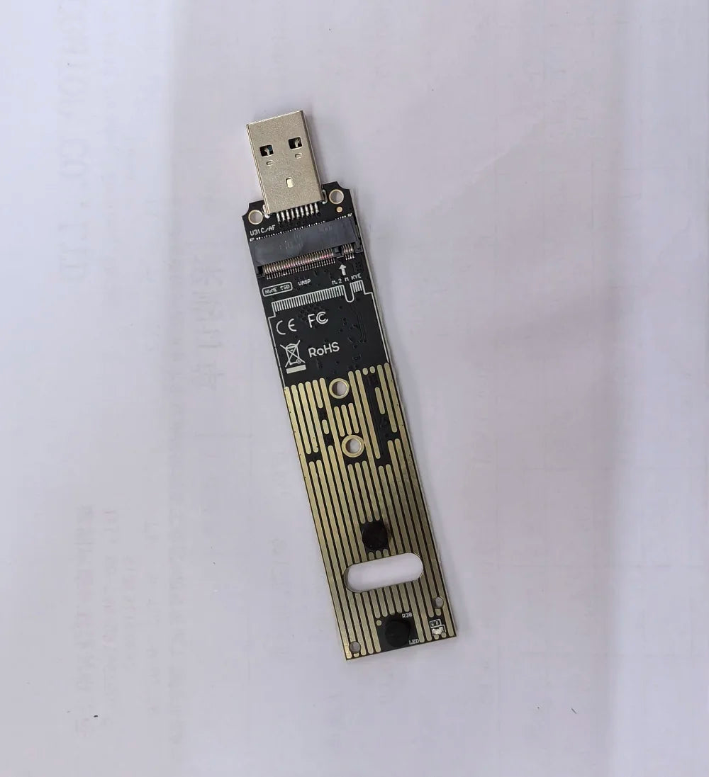 M.2 NVME SSD to USB 3.1 Adapter PCI-E to USB-A 3.0 Internal Converter Card JMS583 Chip 10Gbps USB3.1 Gen 2 for PCI-E/M.2 SSD Zpaxo