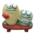 Funny Resin Frog Planter Cute Expression Multi-purpose Flower Statue