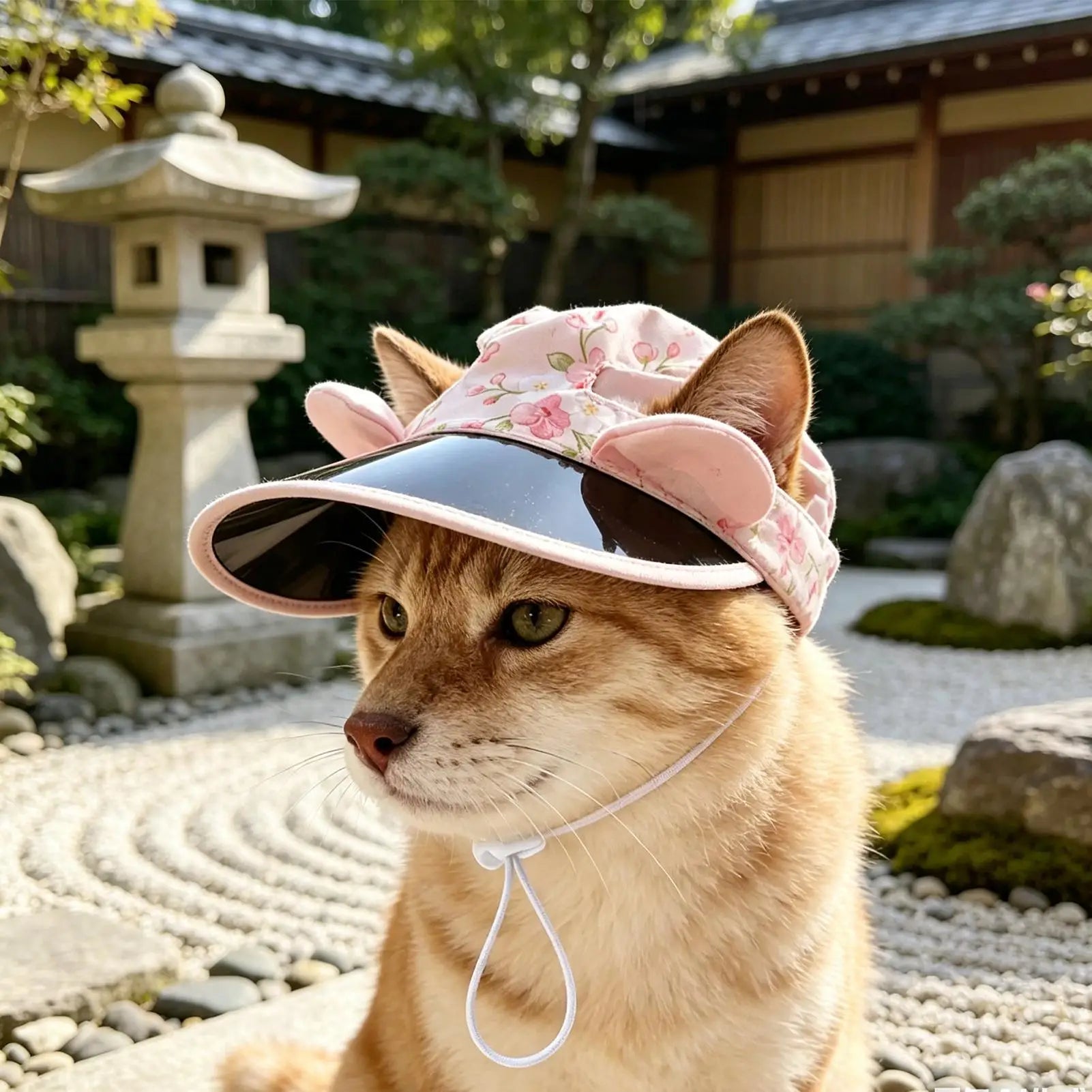 Summer Pet Cat Sun Hat With Ear Holes Dogs Sunscreen Hat Cute Adjustable Dog Fisherman Hat Pet Summer Caps Cat Pet Supplies Zpaxo