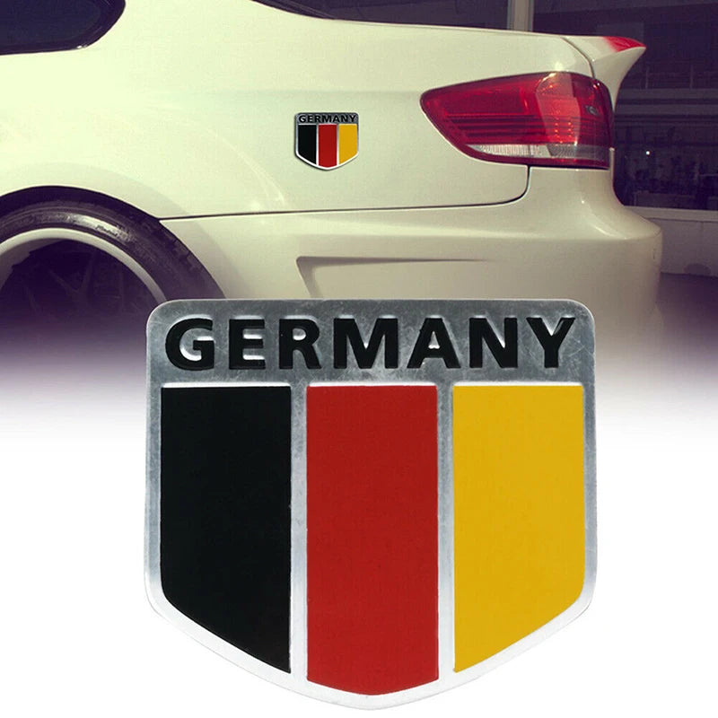 3D Aluminum German Flag Car Emblem Badge Sticker | Auto Decal