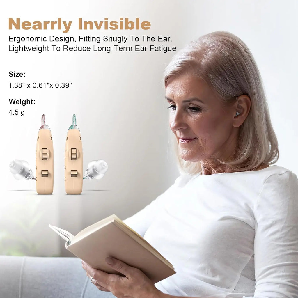 Mini Rechargeable Hearing Amplifiers Earphones Headphones Adults