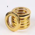 20Pcs Curtain Grommets Curtain Buckle Rings Round Curtain Eyelet Rings Low-Noise Sliding Roman Rings Zpaxo Gold 20Pcs