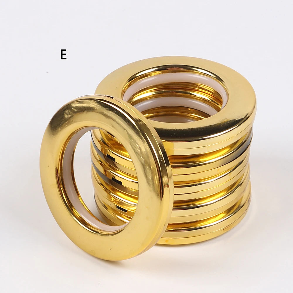 20Pcs Curtain Grommets Curtain Buckle Rings Round Curtain Eyelet Rings Low-Noise Sliding Roman Rings Zpaxo Gold 20Pcs