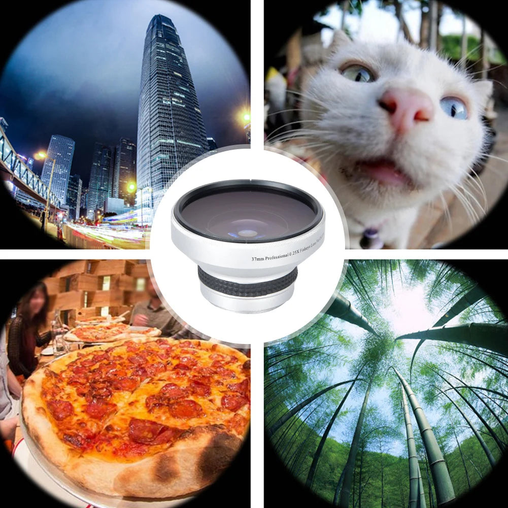 Silver Strong Applicability 0 25X Fisheye Additional Lens Caliber