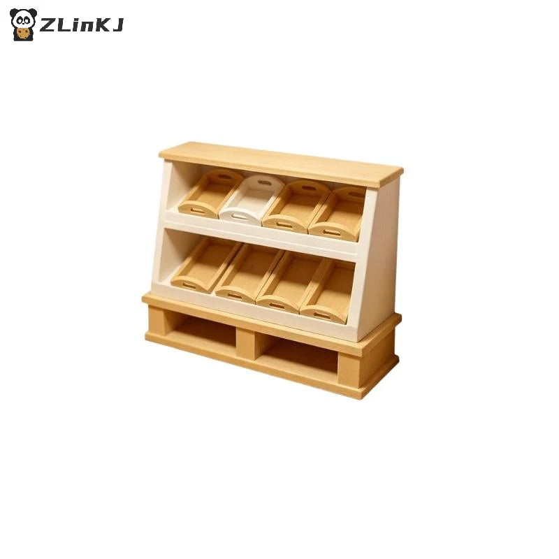 Mini Bread Rack Cupboard Storage Shelf Model 1 12 Dollhouse Miniature Zpaxo