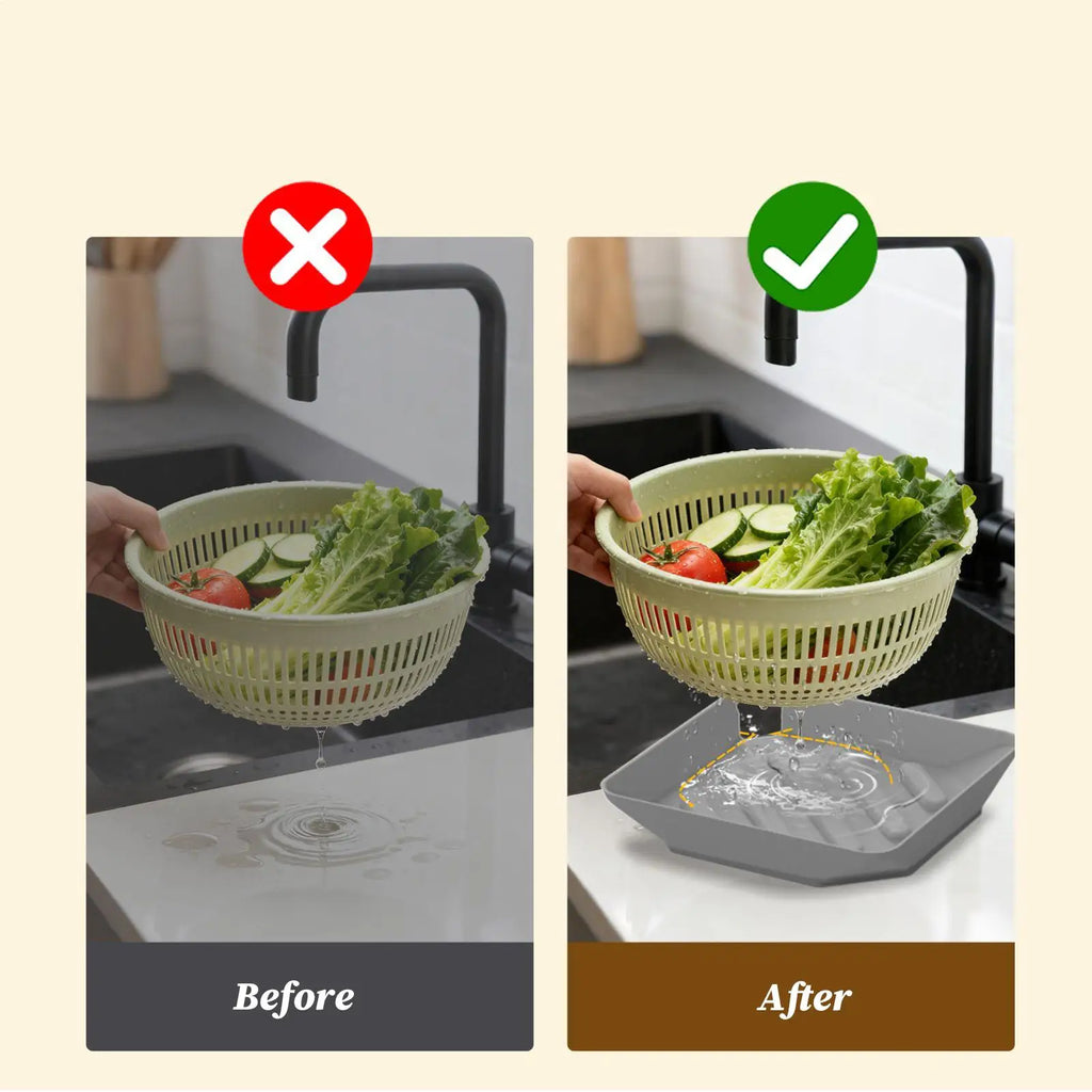 Drying Mat for Dishes Silicone Sponge Rack Non-Slip Drain Pad with Spout for Counter Bathroom Sink Side Utility Room Apartment Zpaxo