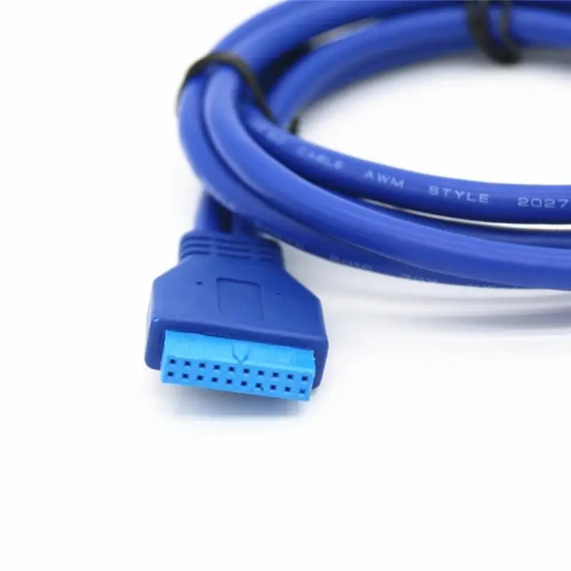 652F 5Gbps 20 Pin to Dual USB Male Motherboard Baffle Line Cord Screw Panel Mount to Motherboard Header Cable 1.67ft Zpaxo