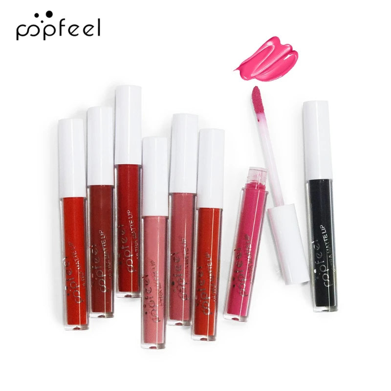 Punk Matte Black Liquid Lipstick Waterproof Long Lasting Party Lip