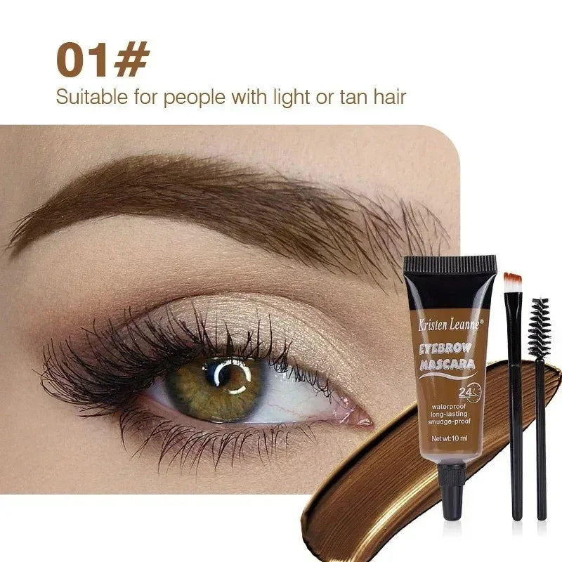 4 Colors Natural Liquid Dyeing Eyebrow Cream Professional Waterproof Zpaxo 01