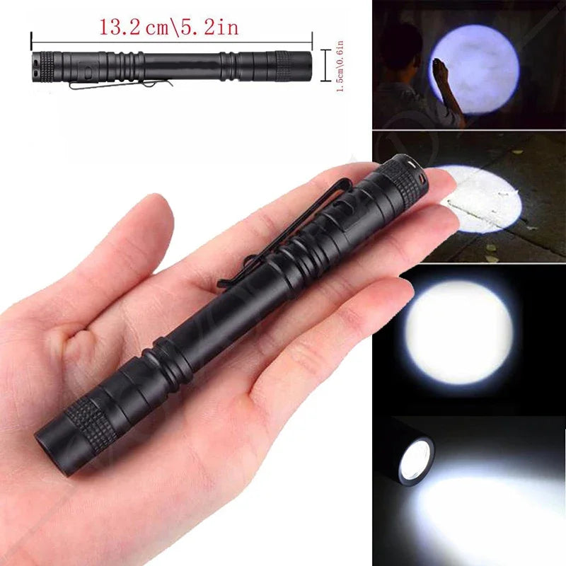 POCKETMAN Mini LED Pen Flashlight 600 Lumen Keychain Torch