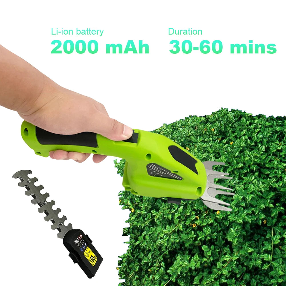 1 Cordless Electric Hedge Trimmer Rechargeable Grass Weeding Pruning