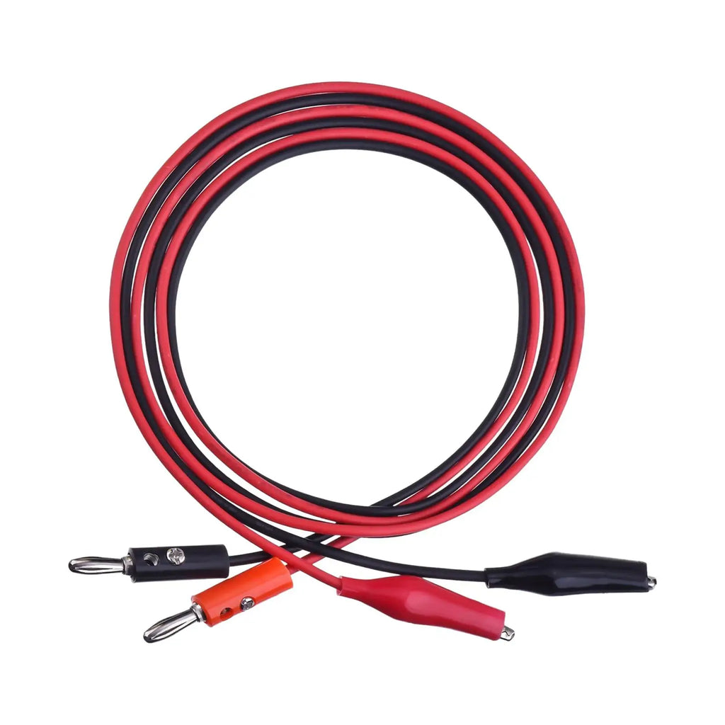 2Pcs Alligator to Banana Plug 1M Electric Banana to Alligator Clips 4mm for Multimeter Stackable Banana Plug to Alligator Clip Zpaxo Default Title
