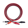 2Pcs Alligator to Banana Plug 1M Electric Banana to Alligator Clips 4mm for Multimeter Stackable Banana Plug to Alligator Clip Zpaxo Default Title