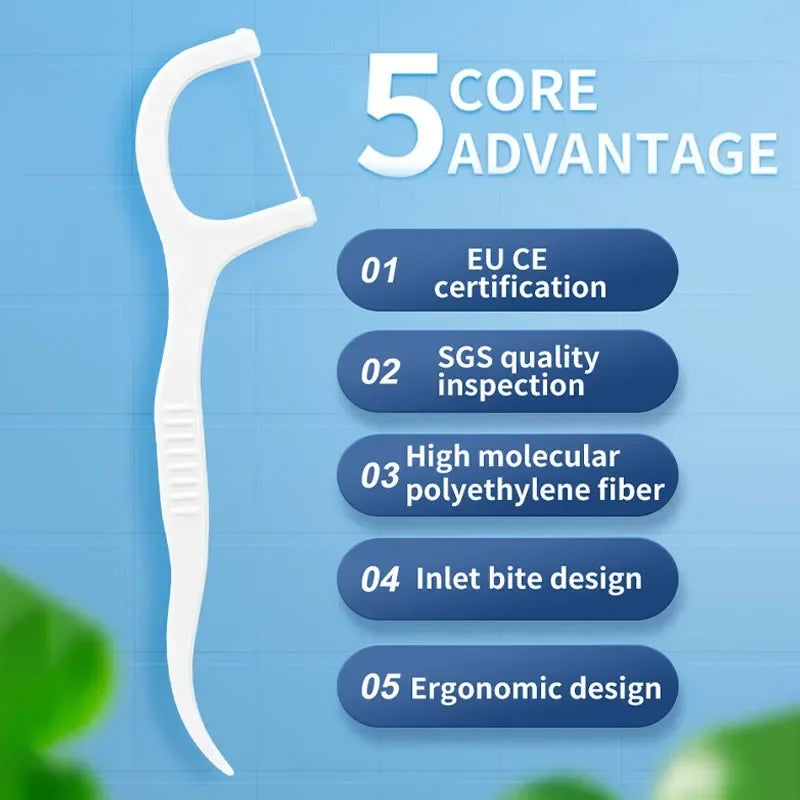 Floss Family Ultra-fine Toothpick Disposable Flat Portable Flossing