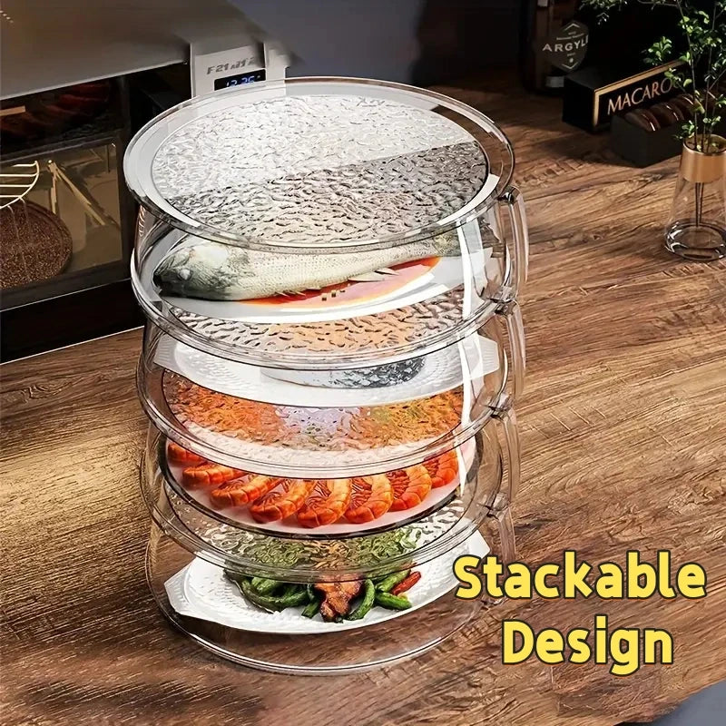 Microwave Splatter Cover, Unbreakable Foldable Dish Lid, Stackable Insect Proof for Kitchen Camping BBQ Zpaxo