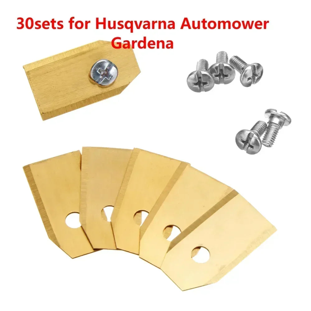 New 30pcs Lawn Mower Cutting Blades W/Screw Kit Replacement for Husqvarna Automower/Gardena Robotic Lawnmower Repair LIJIao Zpaxo