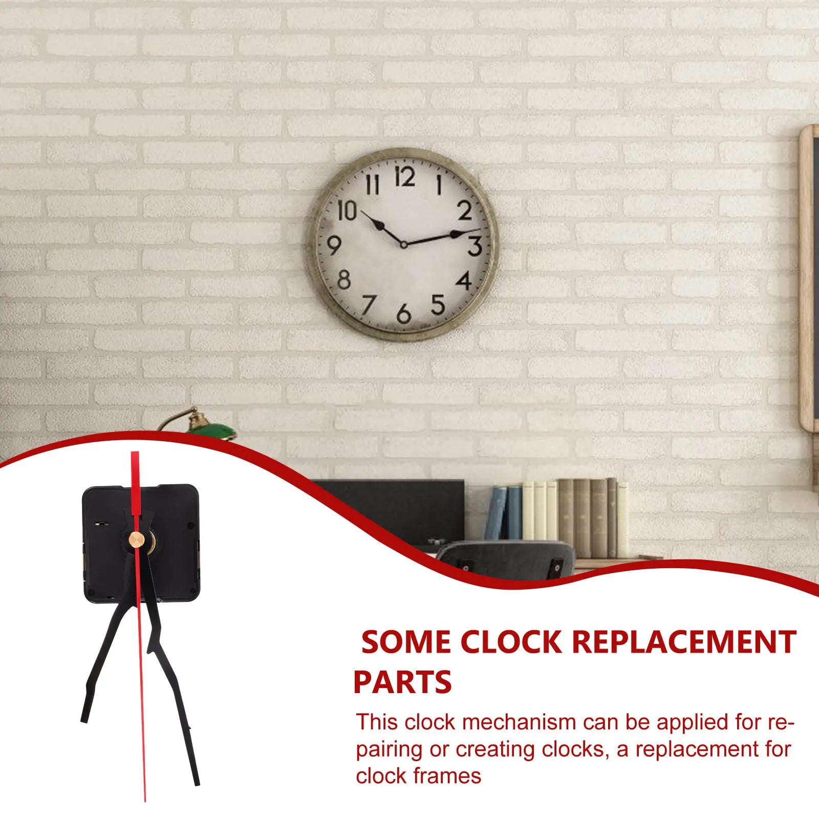 Clock Movement Hands Easy Install Wall Mechanism Mute Clocks DIY