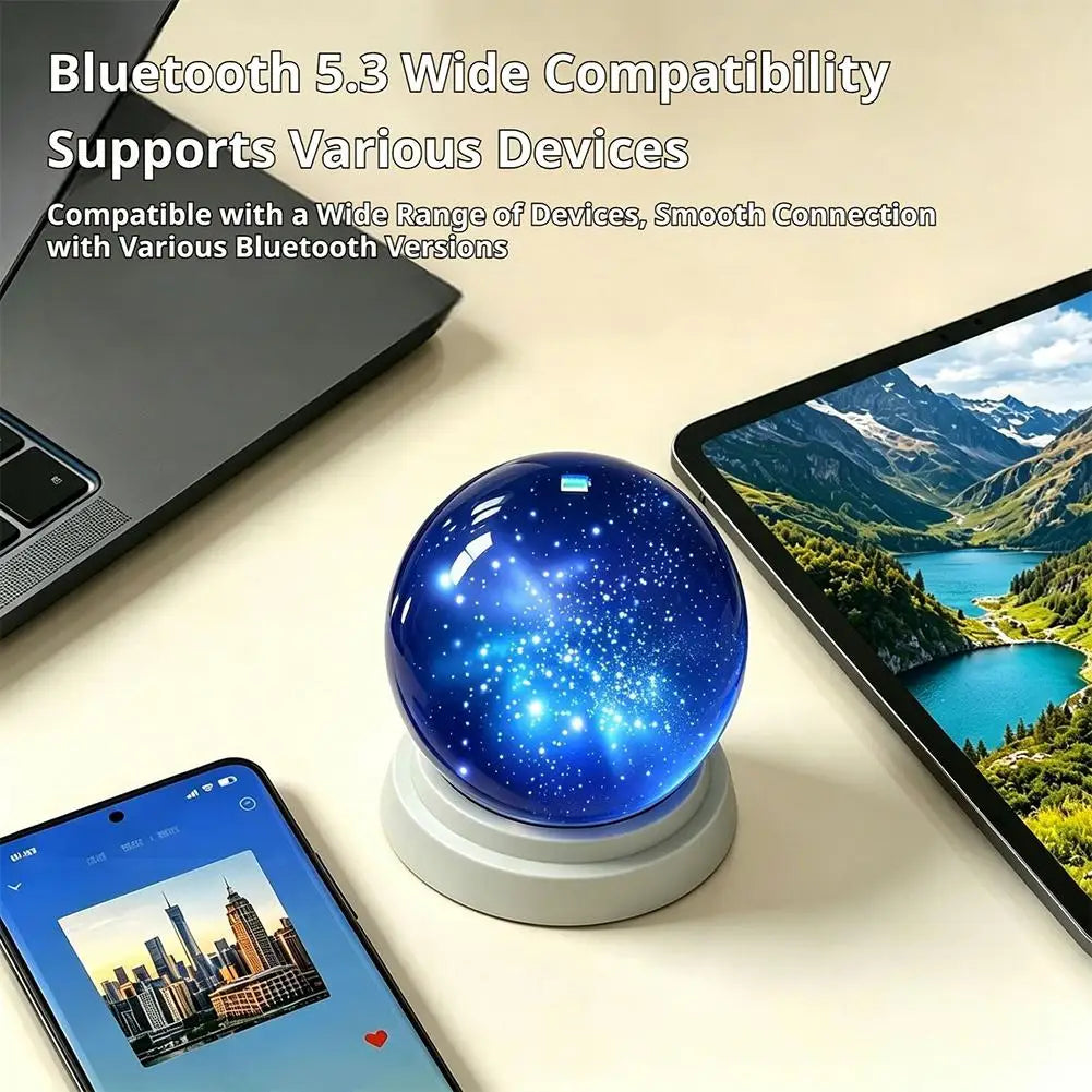 3D Spherical Pixel Display Crystal Ball HD Video Player Electronic Memory Glass Ball Lamp for Home Decor Gift Zpaxo