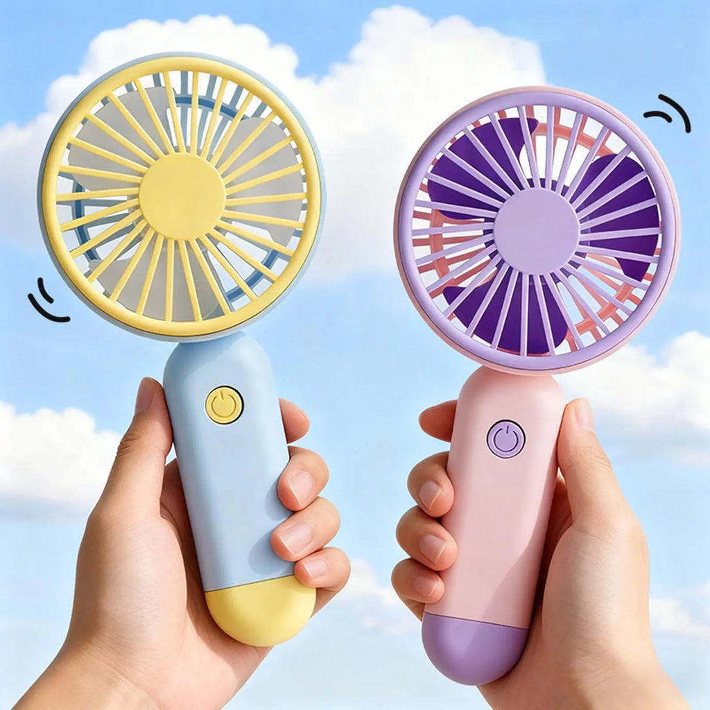Portable Handheld Fan Rechargeable 3 Speed Ultra Quiet Mini Pocket
