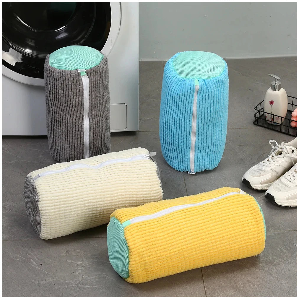 Shoe Washing Bag Washing Machine Laundry Bags Microfiber Closure Shoes Cleaning Bag Shoes Laundry Net Fluffy Fibers Sneaker Zpaxo