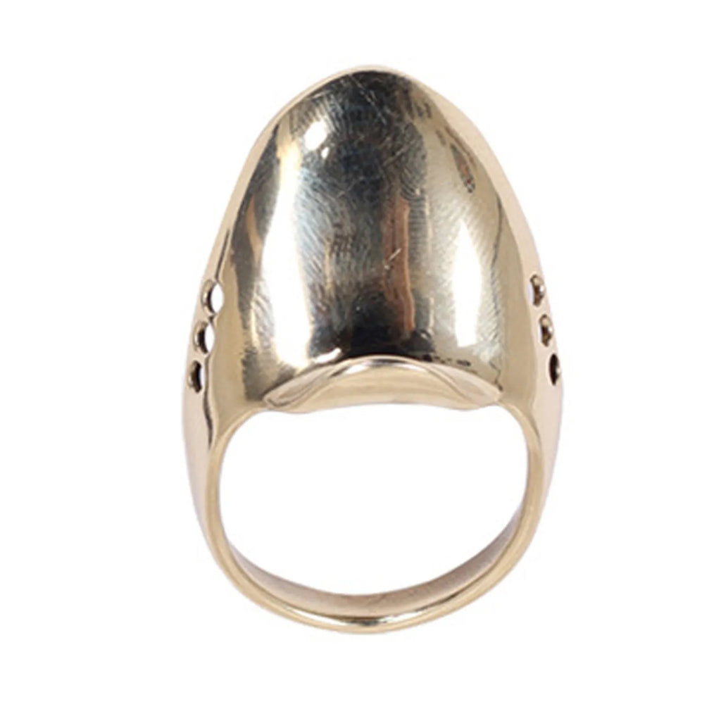 Solid Brass Archery Thumb Ring Professional Grade Traditional Bow