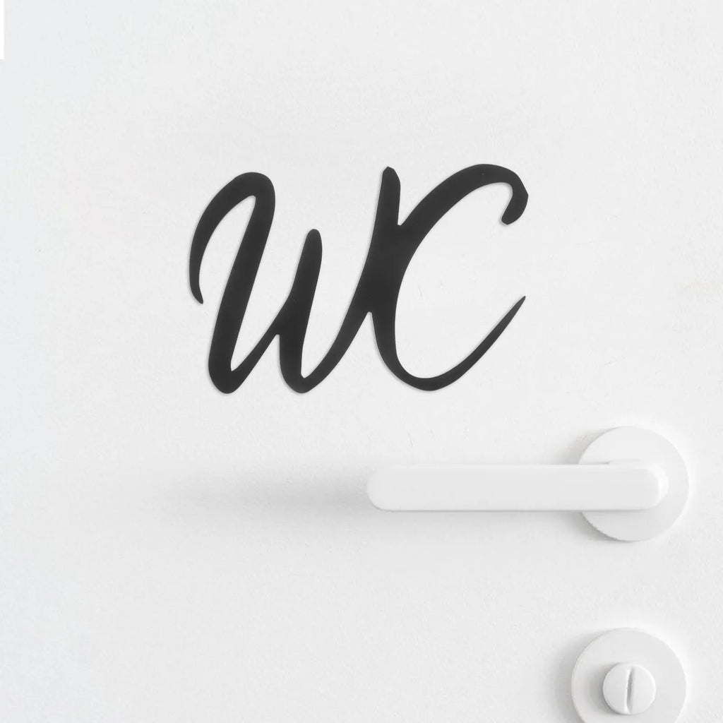 Bathroom Toilet Door Sign Modern Unisex Restroom Self-adhesive Easy