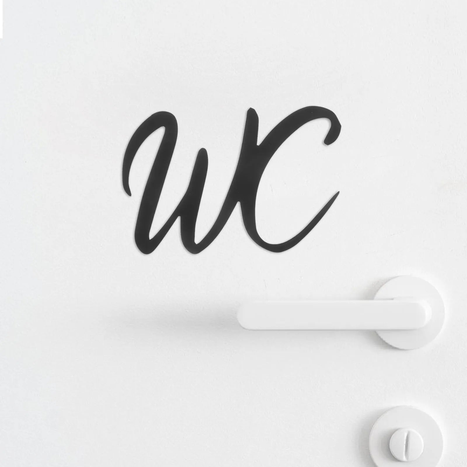 Bathroom Toilet Door Sign Modern Unisex Restroom Self-adhesive Easy