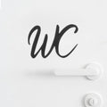 Bathroom Toilet Door Sign Modern Unisex Restroom Self-adhesive Easy
