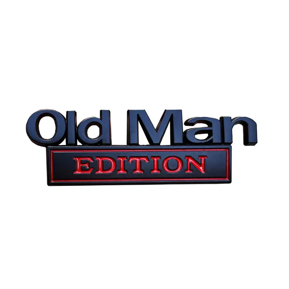 3D Metal Chrome Old Man Edition Car Emblem Badge Sticker Car Emblem Sticker Zpaxo C