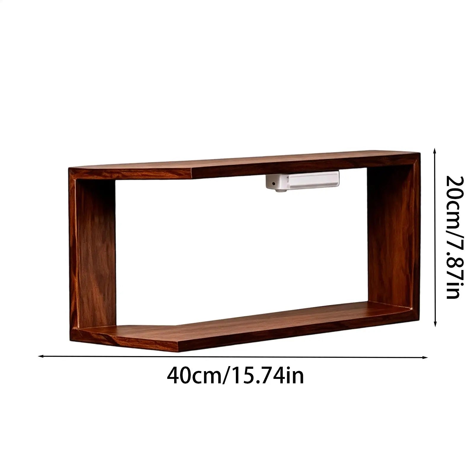 Corner Shelf L Shaped Rustic Storage Organizer LED Lights Floating