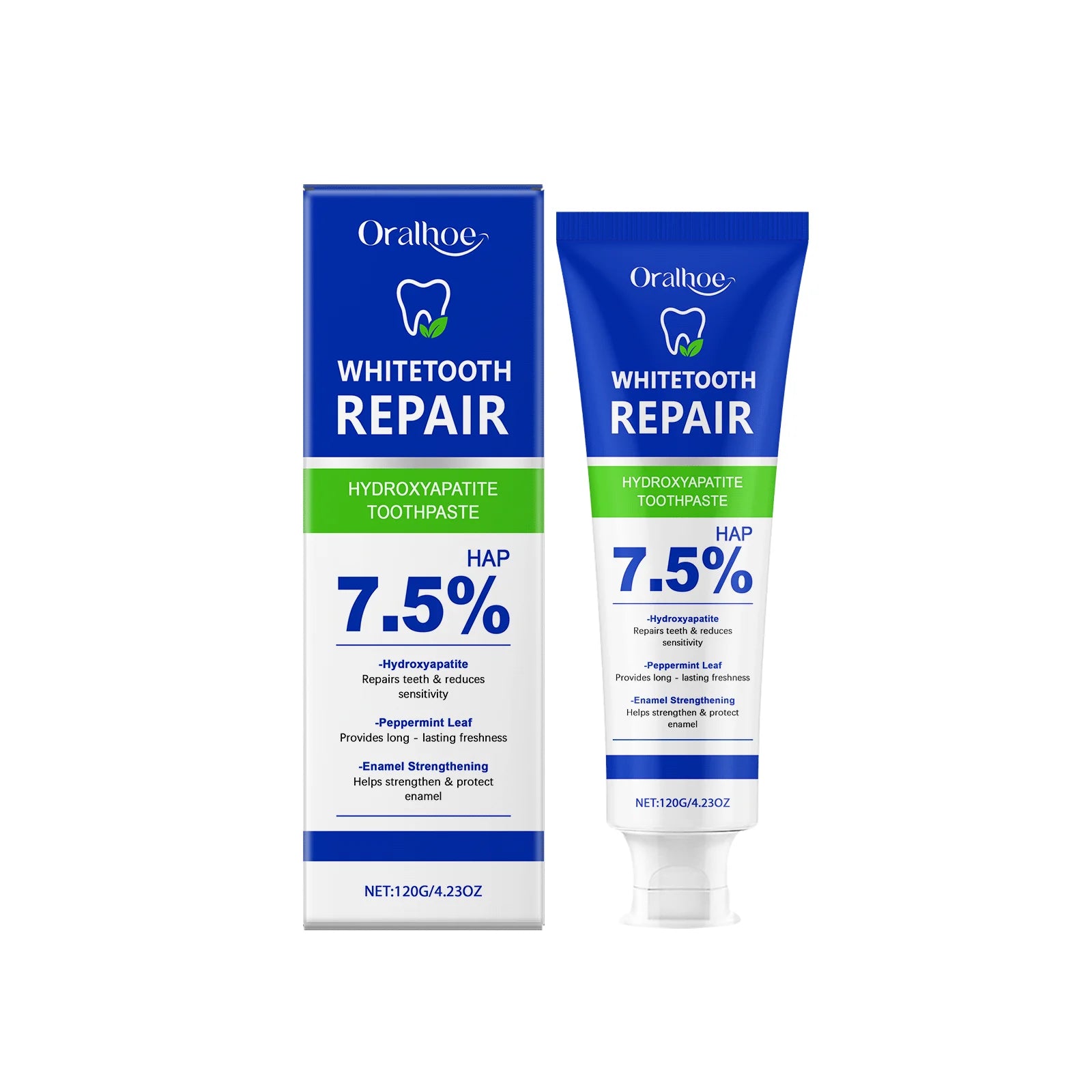 Repair Hydroxyapatite Toothpaste Remove Bad Breath Plaque Stain Deep Cleaning Stains Brightening Teeth Toothpaste Zpaxo 120g boxed