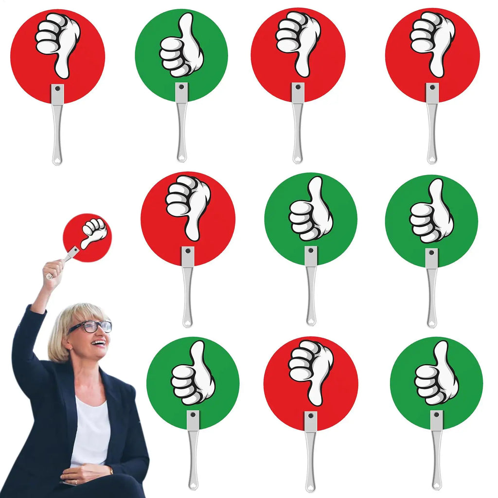 Teacher Voting Paddles Green Red Yes No Classroom Thumbs School