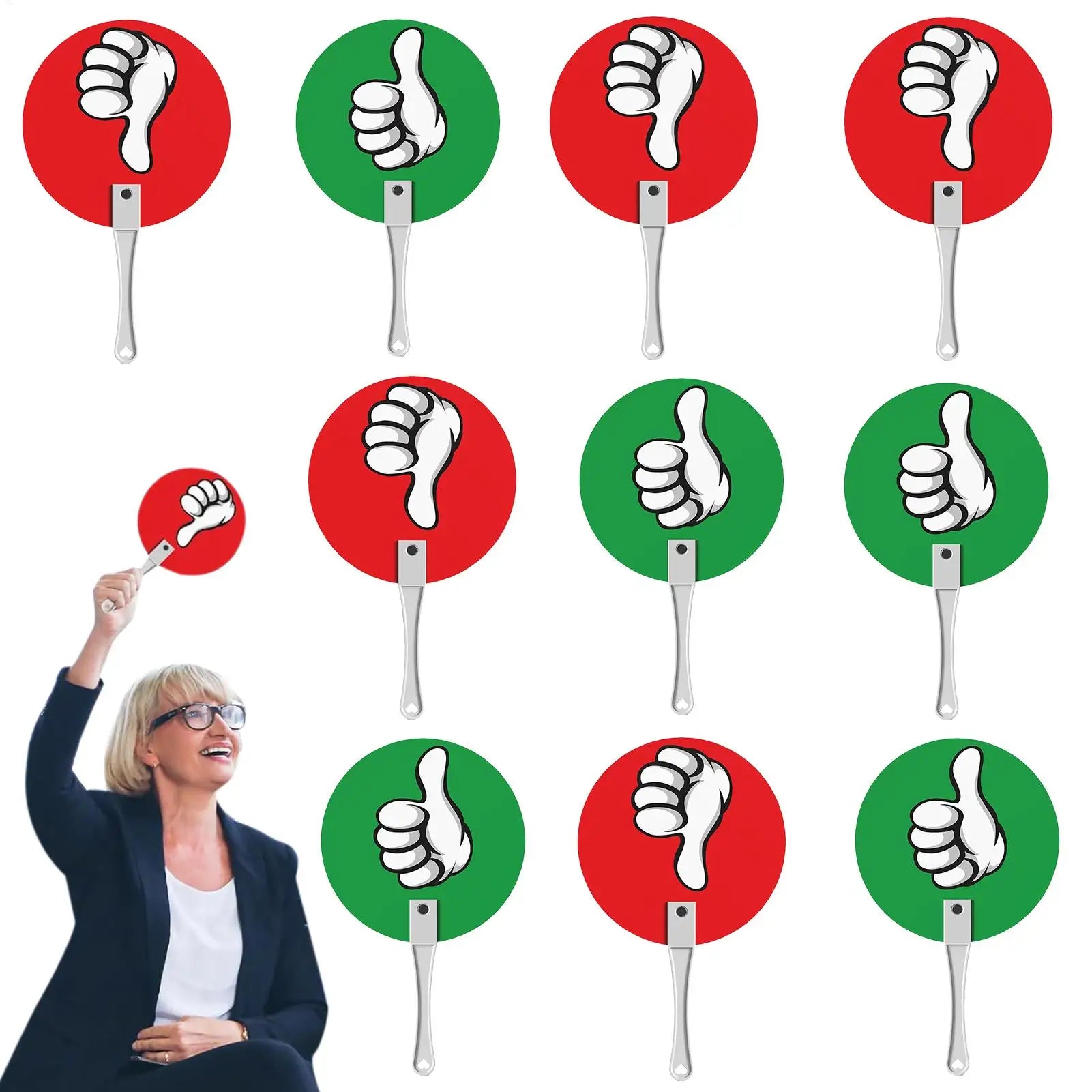 Teacher Voting Paddles Green Red Yes No Classroom Thumbs School