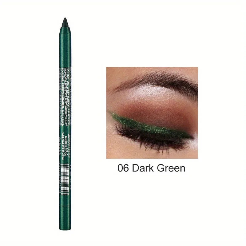 Waterproof Black Brown Eyeliner Gel Pencil Matte Smooth Eye Shadow Highlighter Pens Non-Smudge Easy Wear Eyeliner Pen Makeup Zpaxo 06