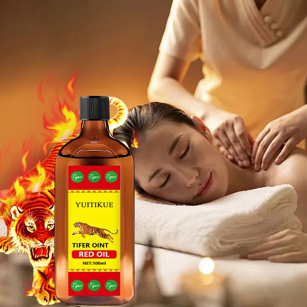 YUITIKUE Tiger Formula Red Oil 100ml – Muscle & Joint Massage Muscle Massage Oil Zpaxo