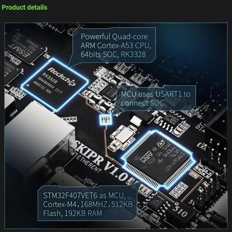 652F MKS SKIPR Motherboard- Quad-core 64bits SOC STM32F407VET6 Zpaxo