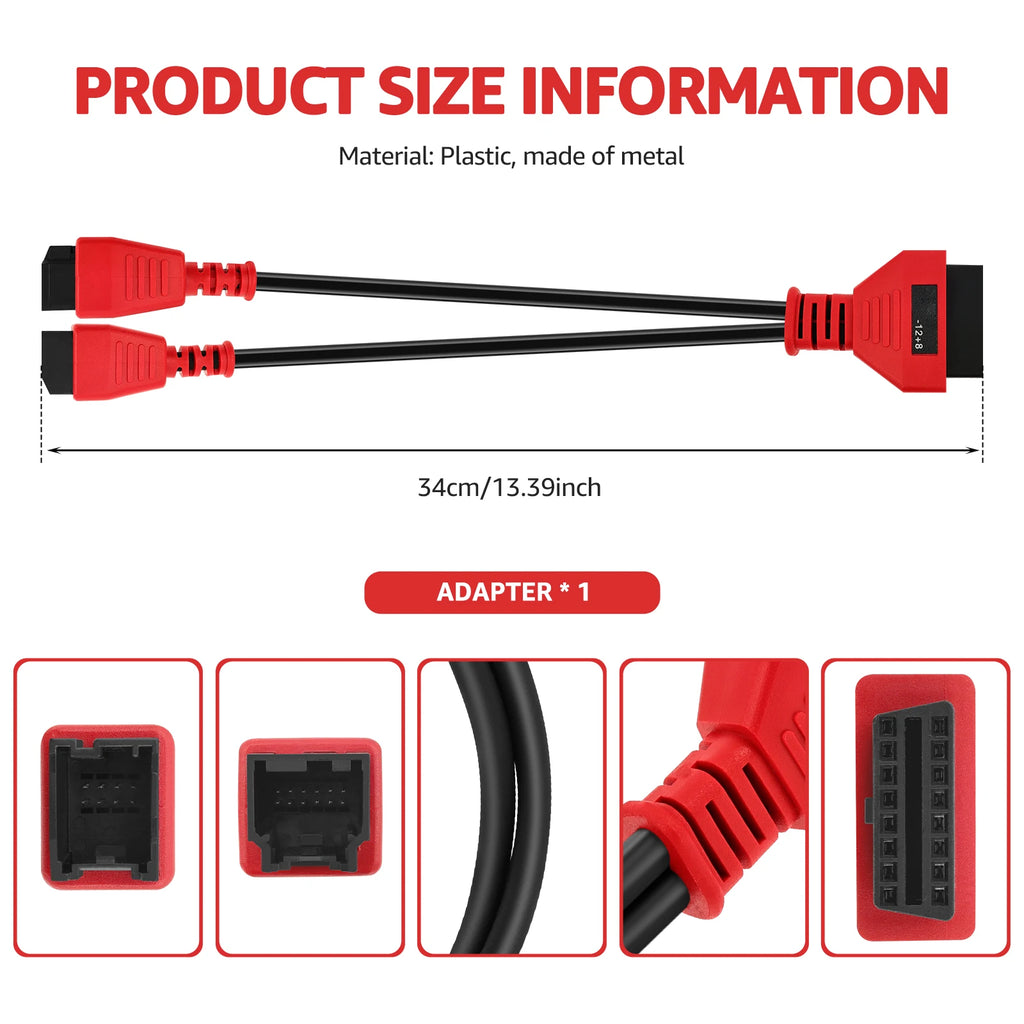 OBD2 Adapter SGW Cable 12+8 adapter Cable Connector Bypass Gateway Protocol Programming for Dodge Ram Jeep Fiat Fca Chrysler Zpaxo OBD2 Adapter