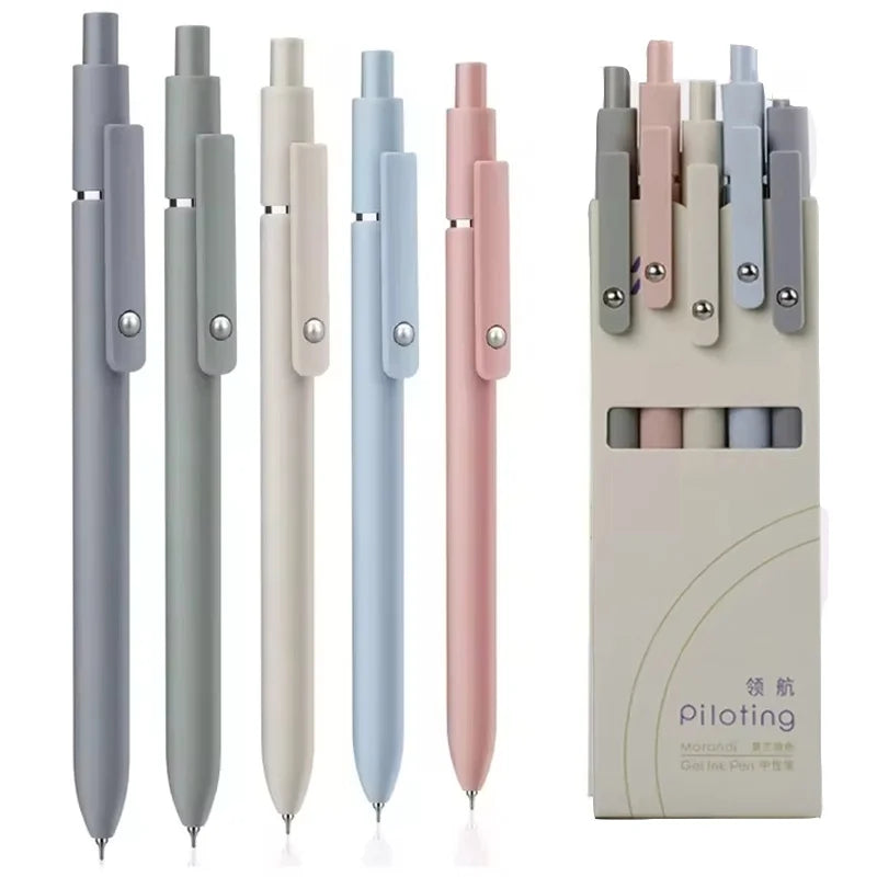 5-Color Gel Pen Fine Point Quick-dry Smooth Writing Ballpoint Pens