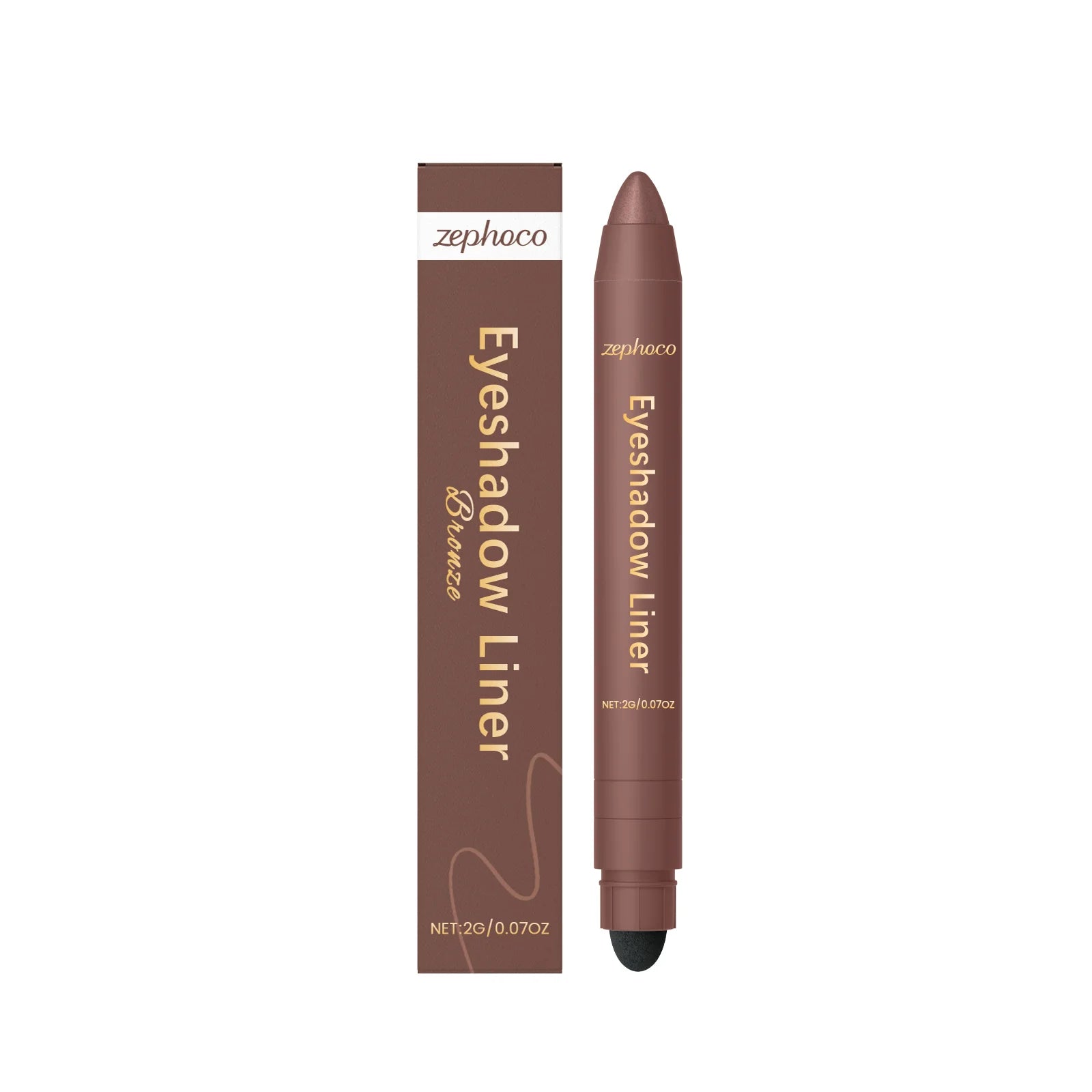 2-in-1 Waterproof Eyeshadow & Eyeliner Pen – Long-Lasting Eyeshadow Liner Pen Zpaxo Bronze
