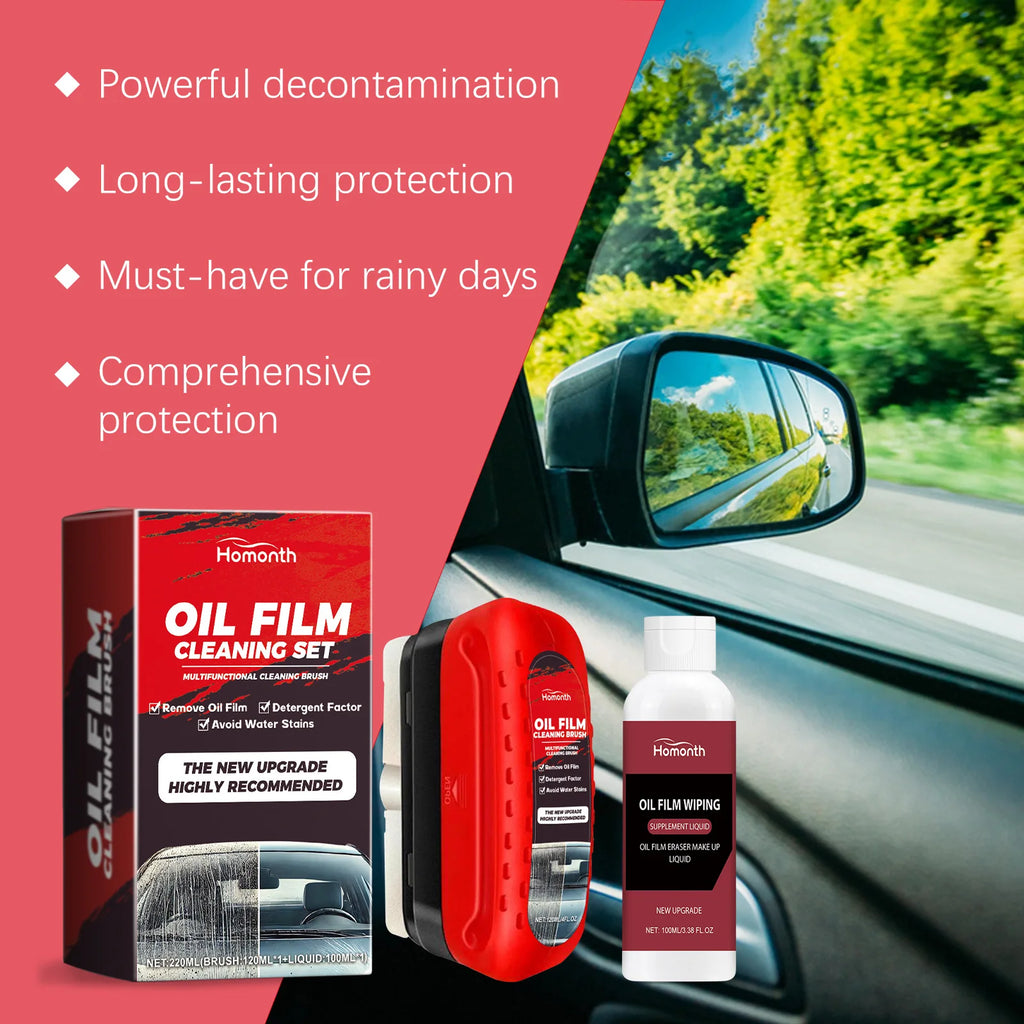 Homonth Car Windshield Oil Film Remover & Glass Coating Kit Glass Cleaning Kit Zpaxo