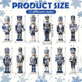 12PCS Nutcracker Wooden Decorative Set - New Year Christmas Gift, Party Decoration And Home Decor Xmas Tree Hanging Ornament Zpaxo A