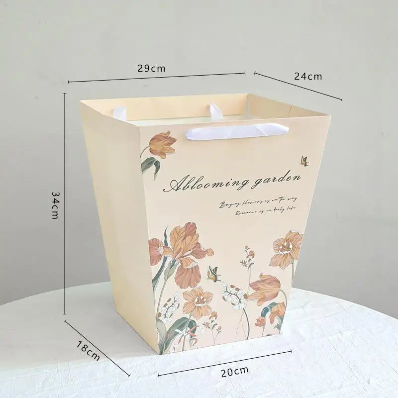 Easy-to-carry Flower Bag Kraft Paper Cake Dessert Box Packaging Zpaxo A3