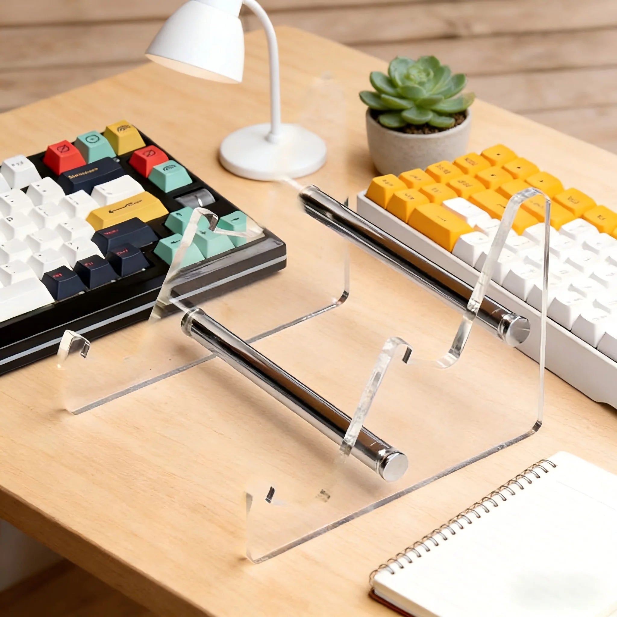 3-Tier Transparent Acrylic Keyboard Stand & Display Rack Keyboard Display Stand Zpaxo
