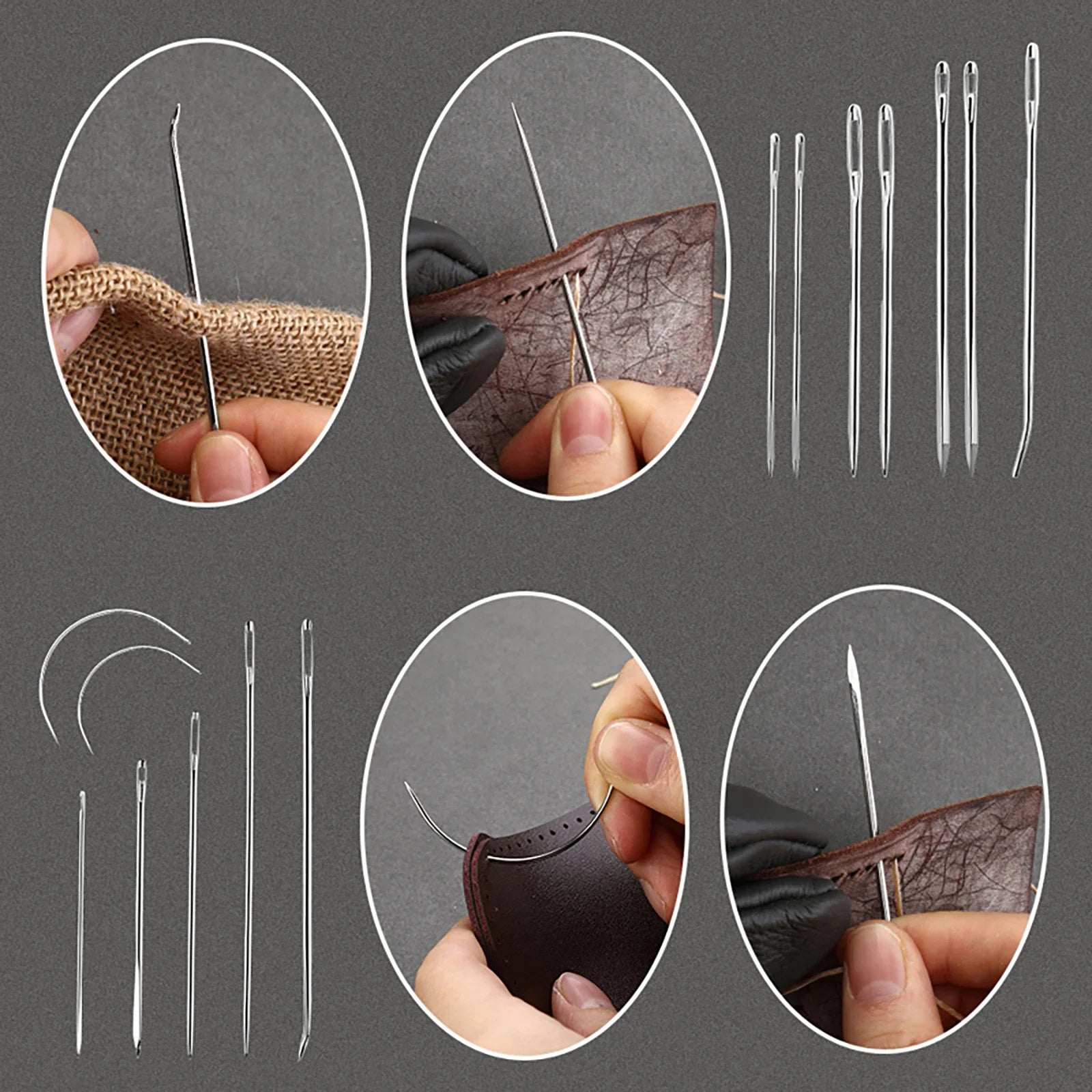 orange Leather Sewing Kit Upholstery Repair Kit with Sewing Awl Scissors Tool Kit for Beginners Professionals Leather Craft DIY Zpaxo