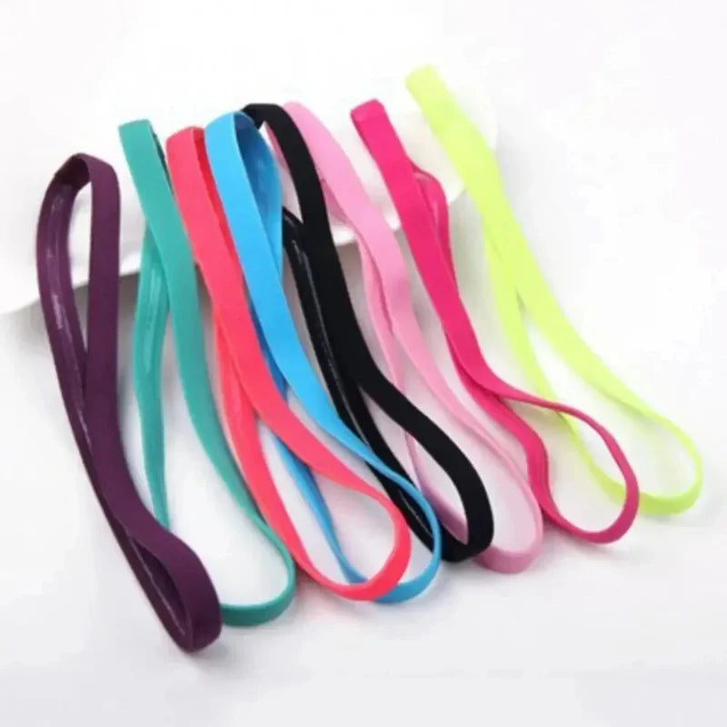5-Pack Candy Color Anti-Slip Elastic Sports Headbands | Yoga & Run