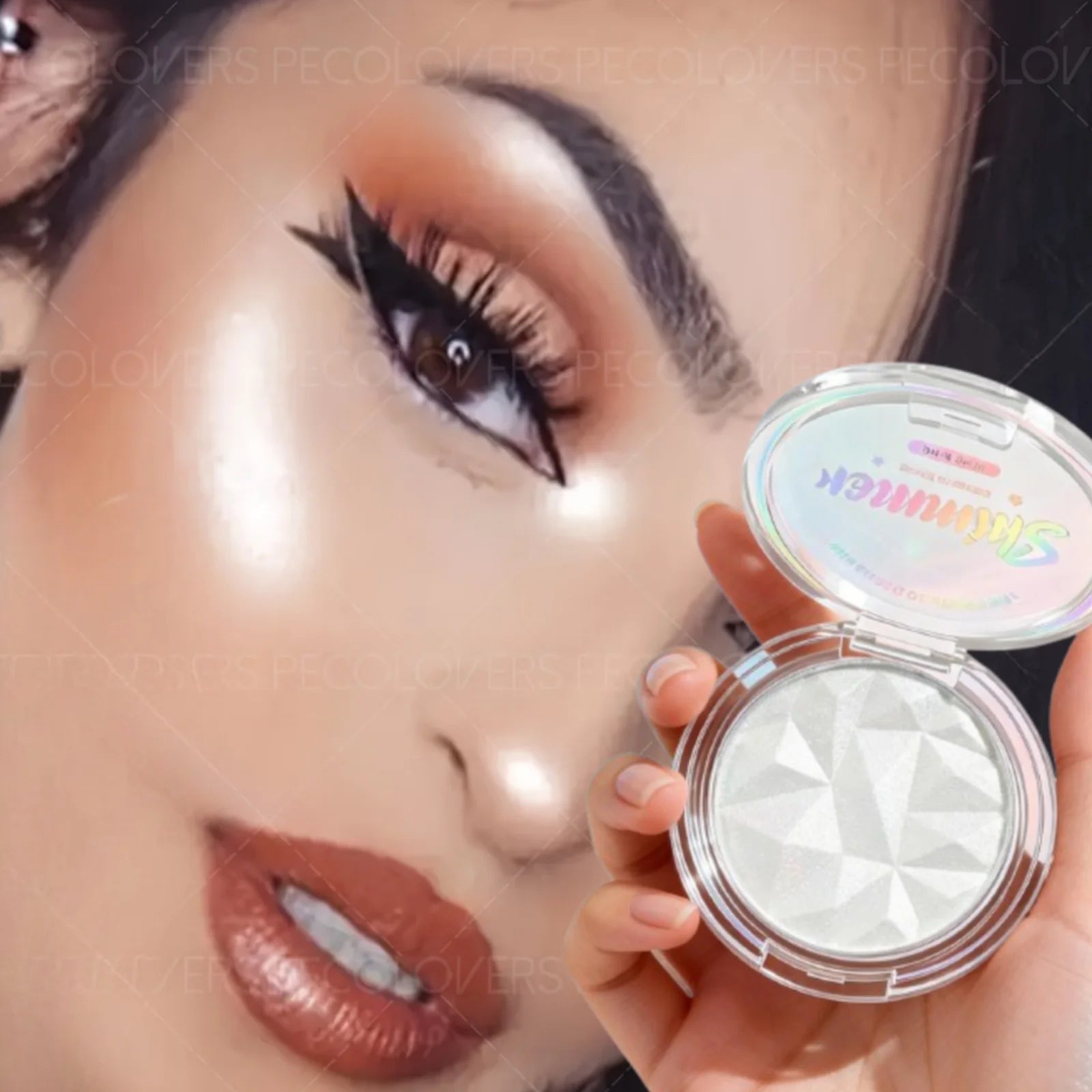 1PC Explosive Highlighter Eyeshadow Powder, Waterproof, High-gloss Silkworm Brightening, Perfect Holiday Gift for Girls Zpaxo