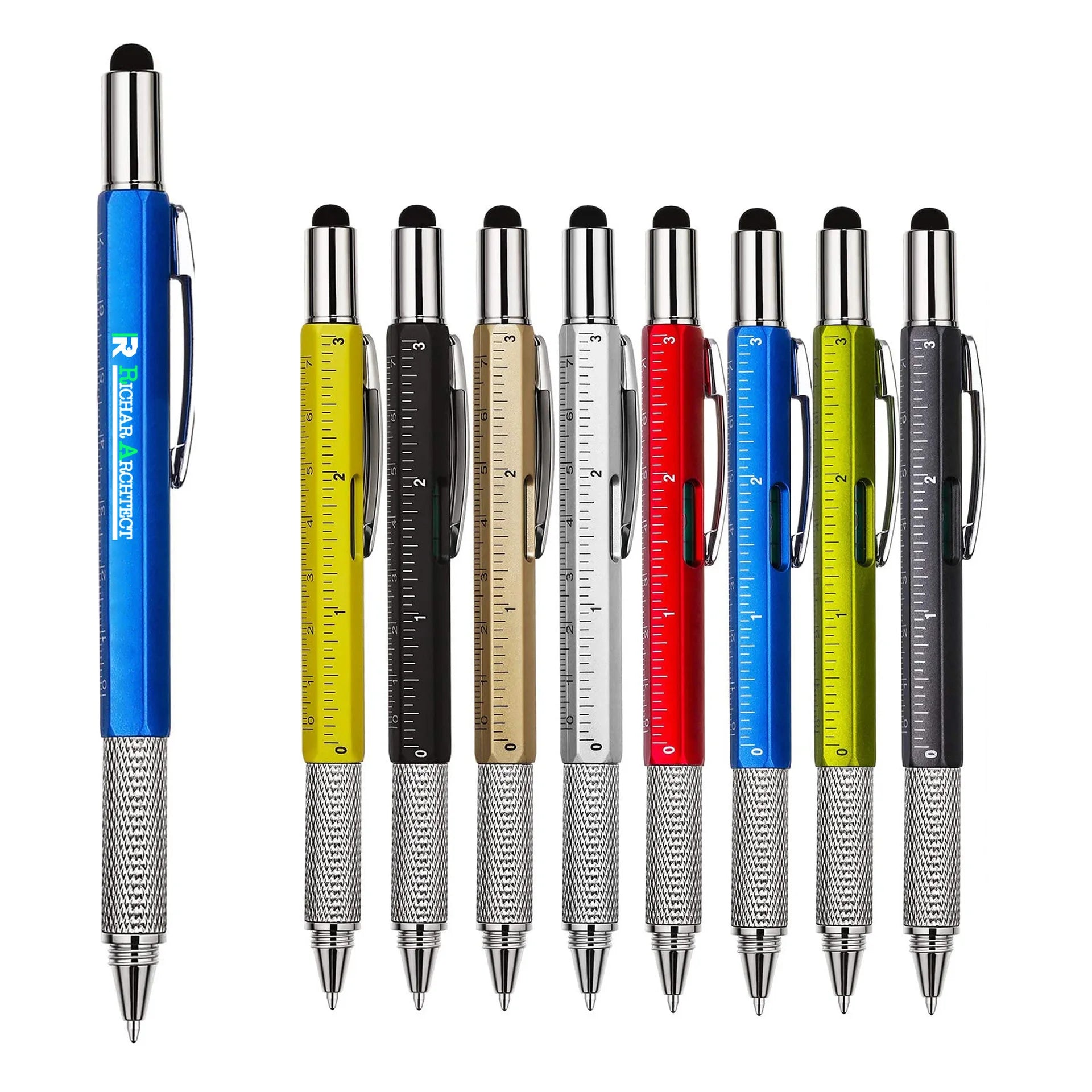 7 in1 Multifunction Ballpoint Pen Modern Handheld Tool Measure Zpaxo