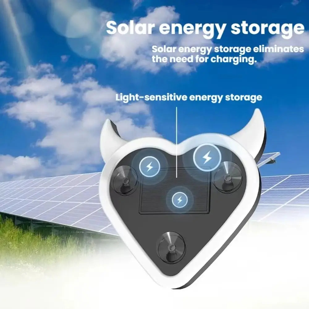 Suction Cup Solar Car Light Wiring Design Vibration Sensing LED Zpaxo
